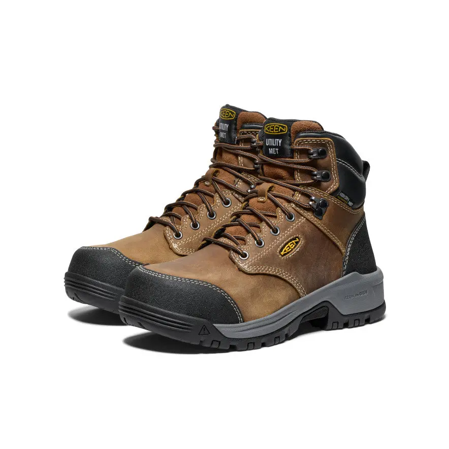 Women's Evanston 6" Waterproof Boot Int Met (Carbon Toe) | Bison/Black 2