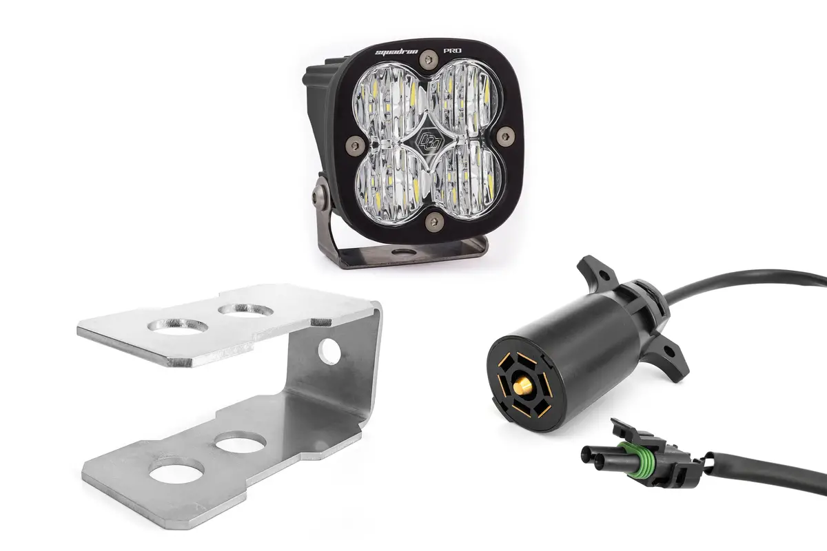 Spv Parts Universal Hitch Reverse Light Kit - With Baja Designs Squadron Sport Wide Cornering 1