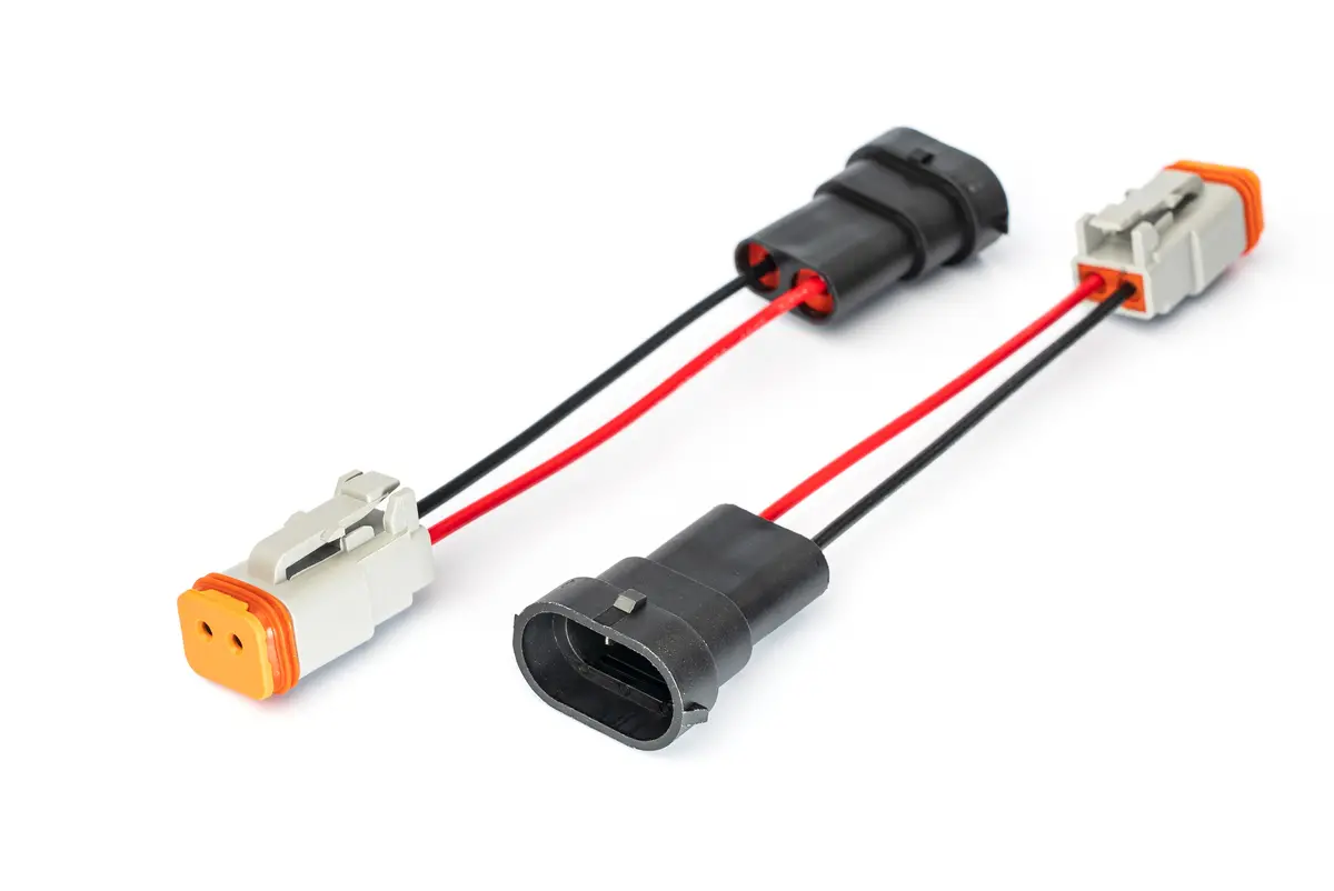 2 Pole Dt Connector Adapters To H11 Factory Fog Connectors (Pair) (Bronco & Others) 1