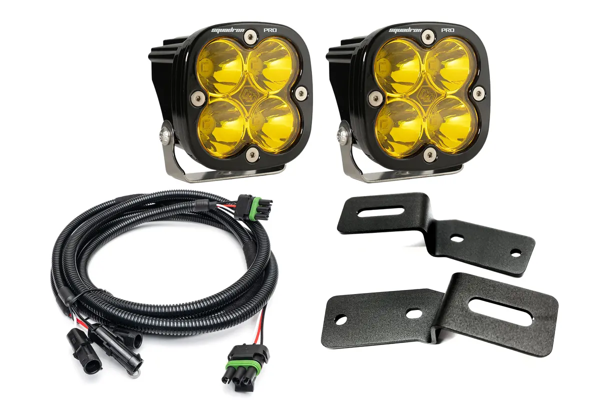Spv Parts 2021-2025 Ford Bronco A-Pillar Light Kit With Baja Designs Squadrons 5