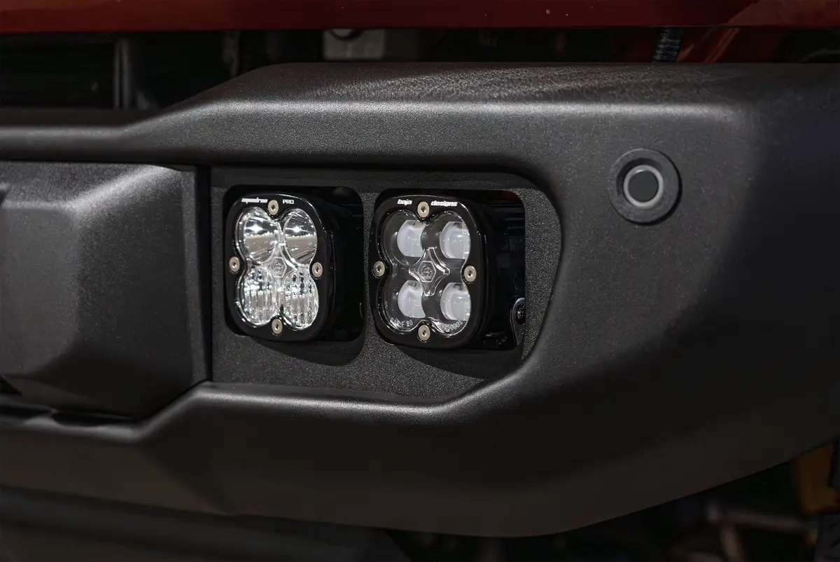 Spv Parts 2022 Up Ford Bronco Dual Baja Designs Squadron Sport & Pro Capable Bumper Fog Light Kit 1