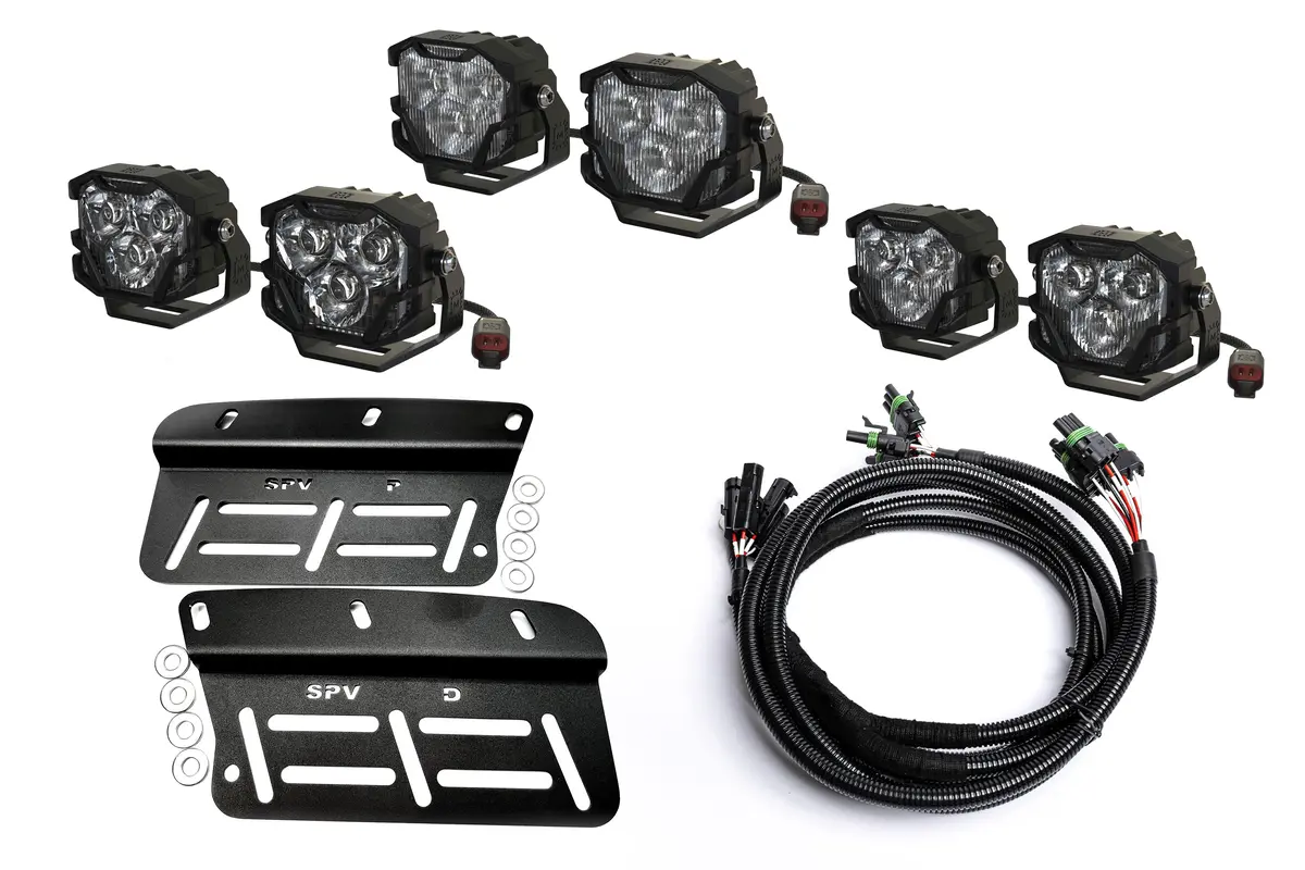 Spv Parts 2021-2025 Ford Bronco (Including Raptor) Morimoto 4Banger (Ncs & Hxb) Triple Fog Light Kit For Modular Bumper 1