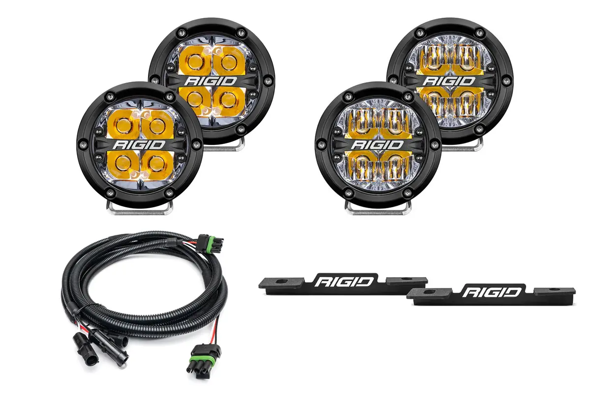 Spv Rigid 2021+ Double Bronco A-Pillar Light Kit With A Set Of 360 Spot And A Set 360 Drive Lights 1
