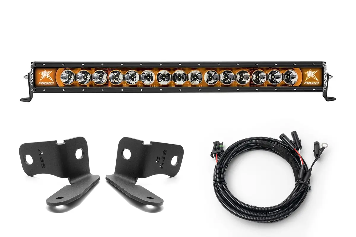 Spv Parts 2021+ Ford Bronco Modular Bumper Light / Light Bar Kit With 30" Light Bar (Works With Ford Brush Bar) 1