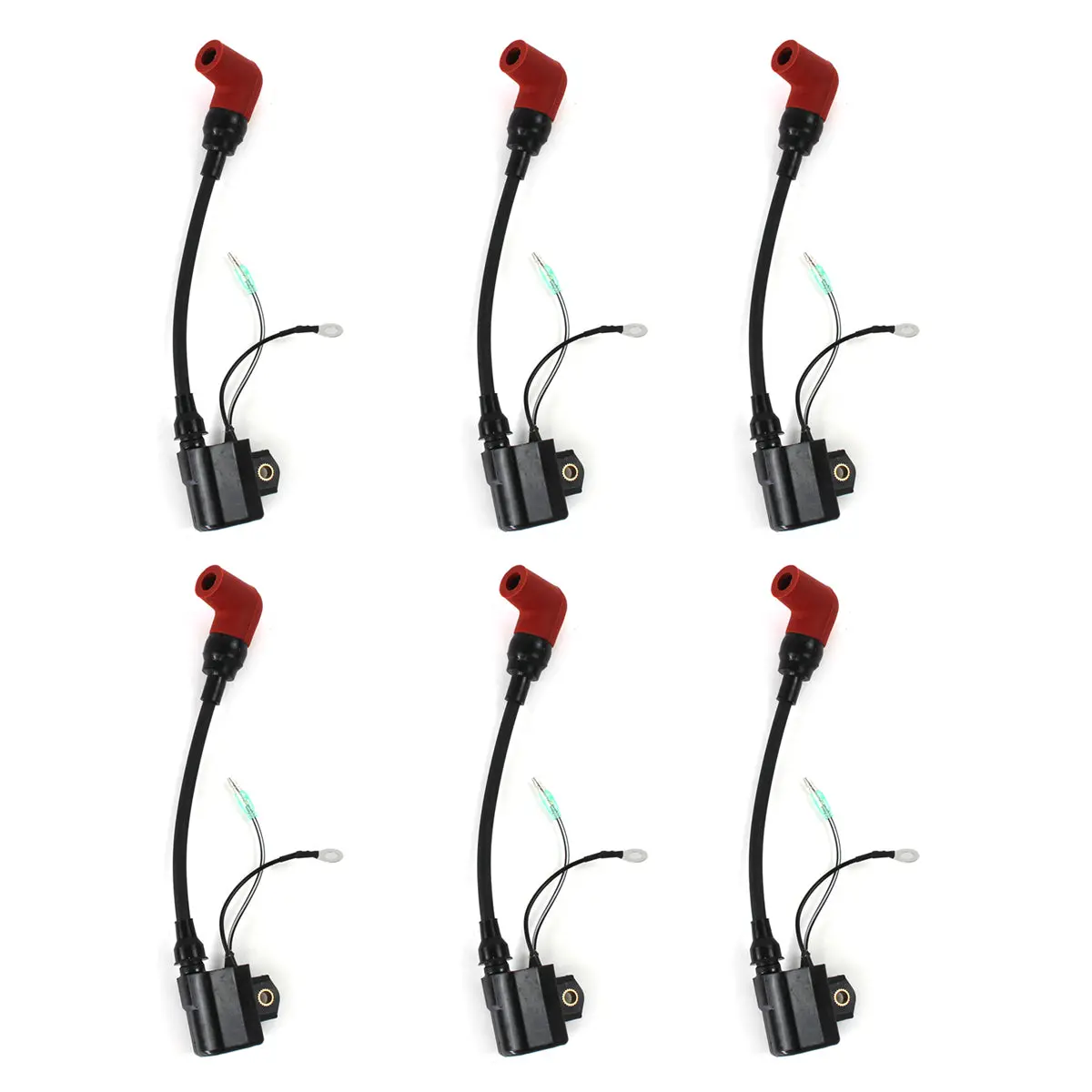 Daysyore 6Pcs Heavy Duty Ignition Coil 100-225Hp 6R3-85570-01-00 For Yamaha Outboard 1