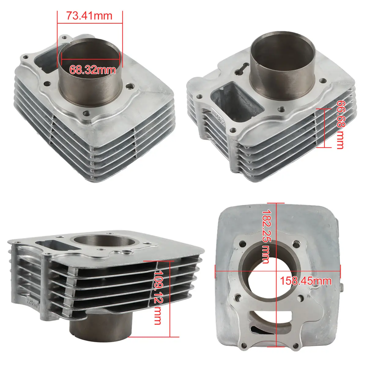 Daysyore Cylinder Piston Top End Kit 68.5Mm For 1997-2019 Honda Recon Sportrax Trx 250 Trx250x 2
