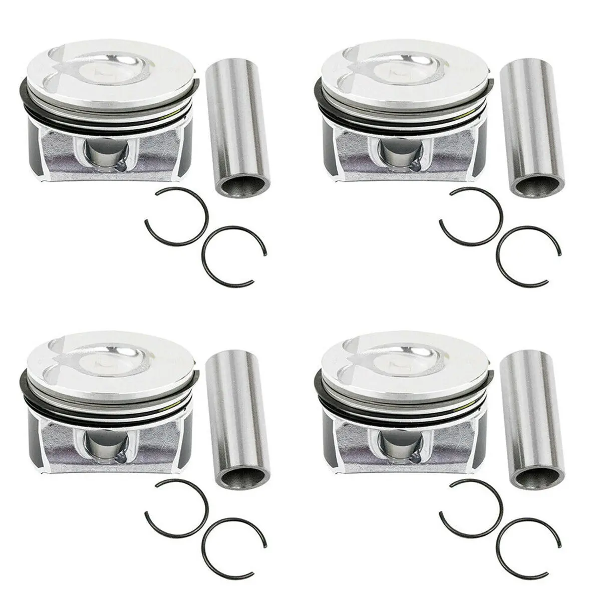 Daysyore 4Pcs Pistons & Rings 11257566019 For 2006-2016 Mini R55-R61 N14 Turbo Cooper Countryman 1