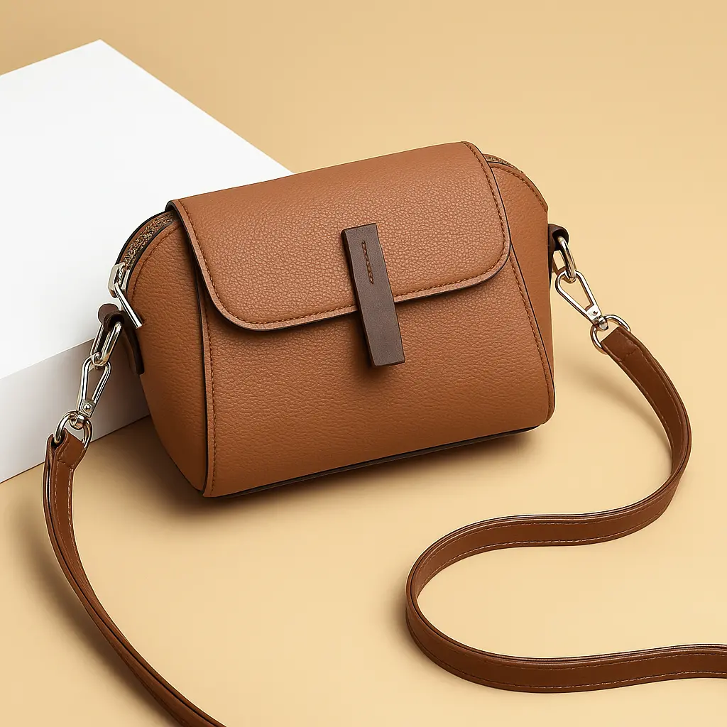 Mini Flap Crossbody Bag Brown 1