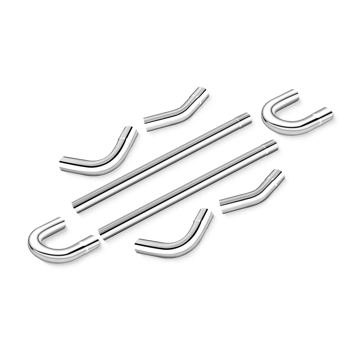 Daysyore 2.5" Universal 304 Stainless Steel Diy Custom Exhaust Tubing Pipe Straight & Bend Kit 1