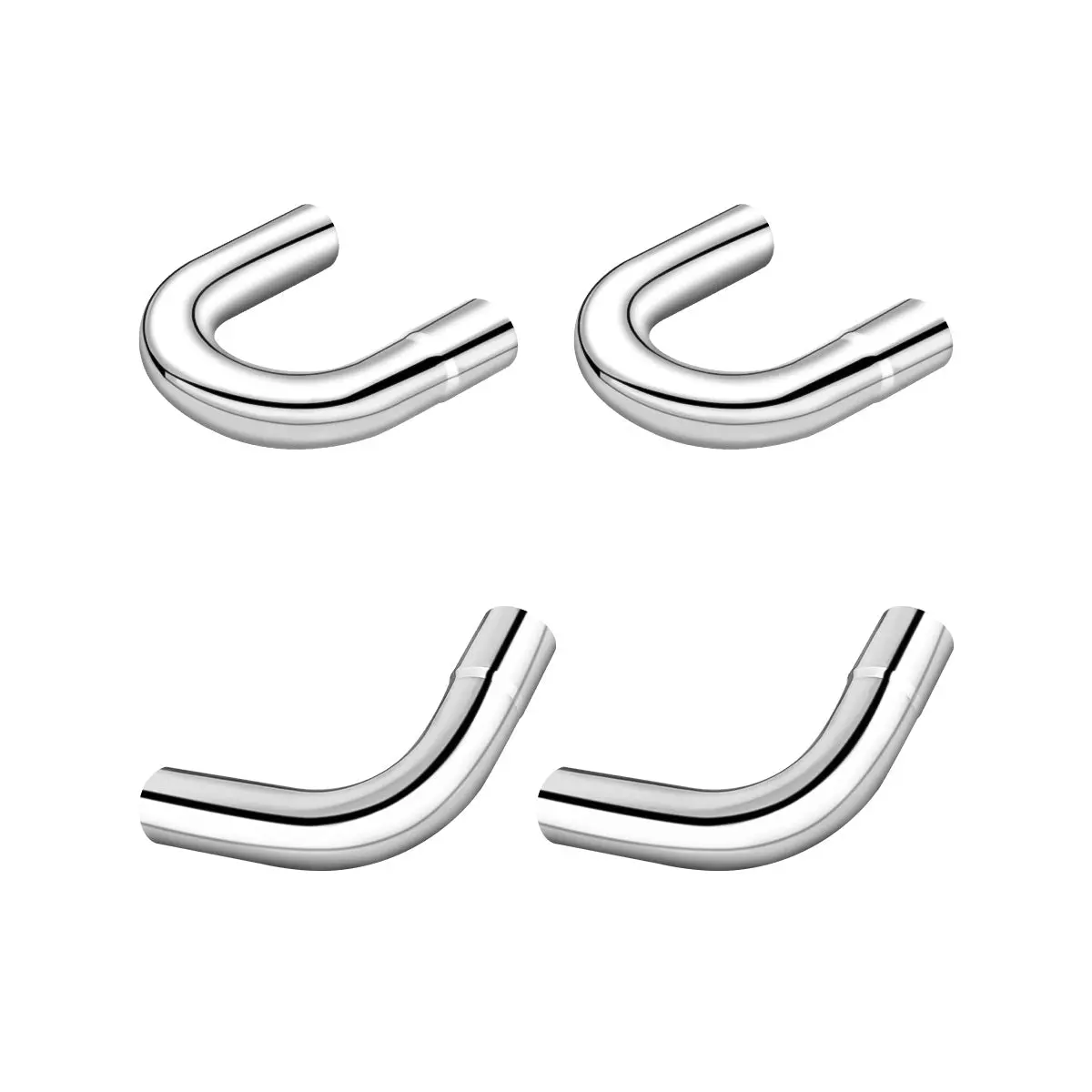 Daysyore 2.5" Universal 304 Stainless Steel Diy Custom Exhaust Tubing Pipe Straight & Bend Kit 2