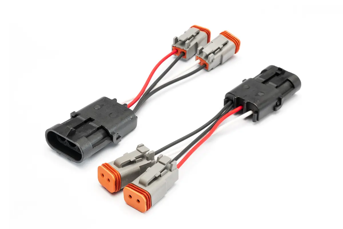 Spv Parts Harness 2 Pole Dt Connector Crossover Adapter Splitters (Pair) - Spv Harness System (Works With Many Vehicles, See Details) 1