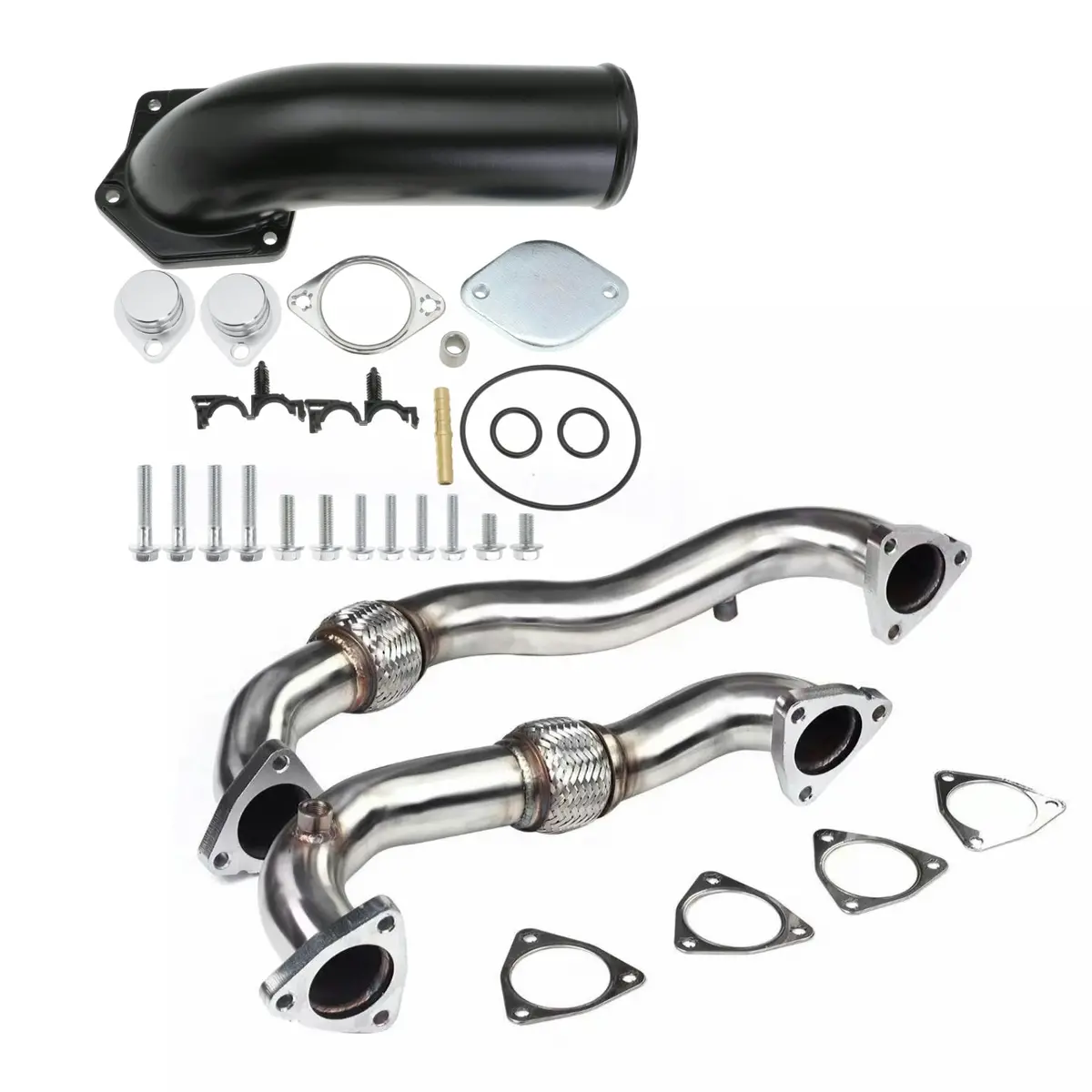 Egr Delete & Up Pipes For 6.4L Powerstork 2008-2010 Ford F250 F350 1