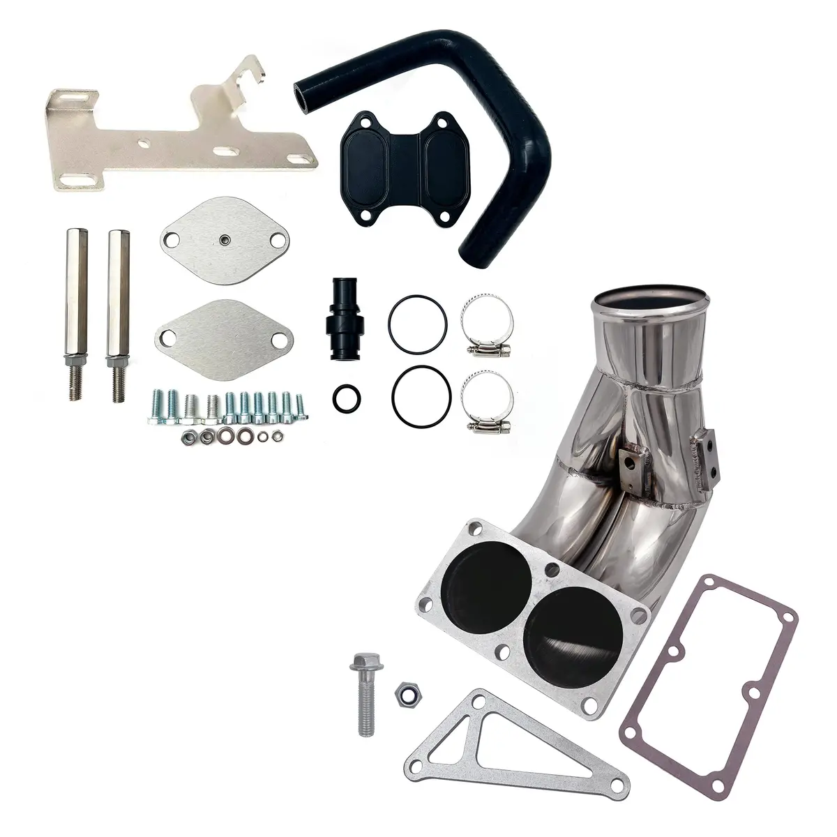 Seguler 2010-2018 6.7L Dodge Ram Cummins 3.5" High Flow Intake Manifold Elbow Horn Tube/Egr Throttle Cooler Valve 1
