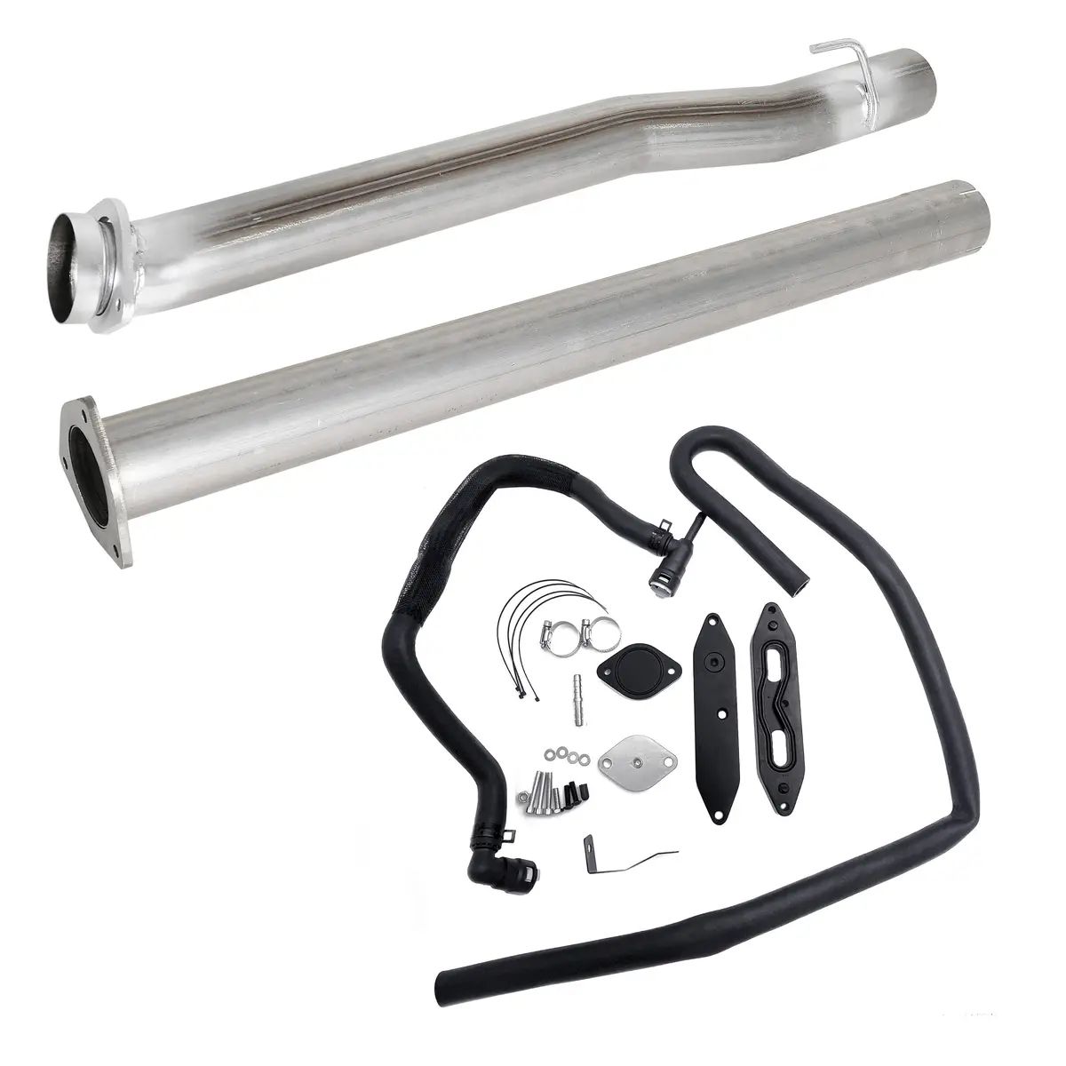 Seguler 2011-2023 6.7L Ford Powerstroke 4" Exhaust Delete Pipe & Egr Delete Kit 1