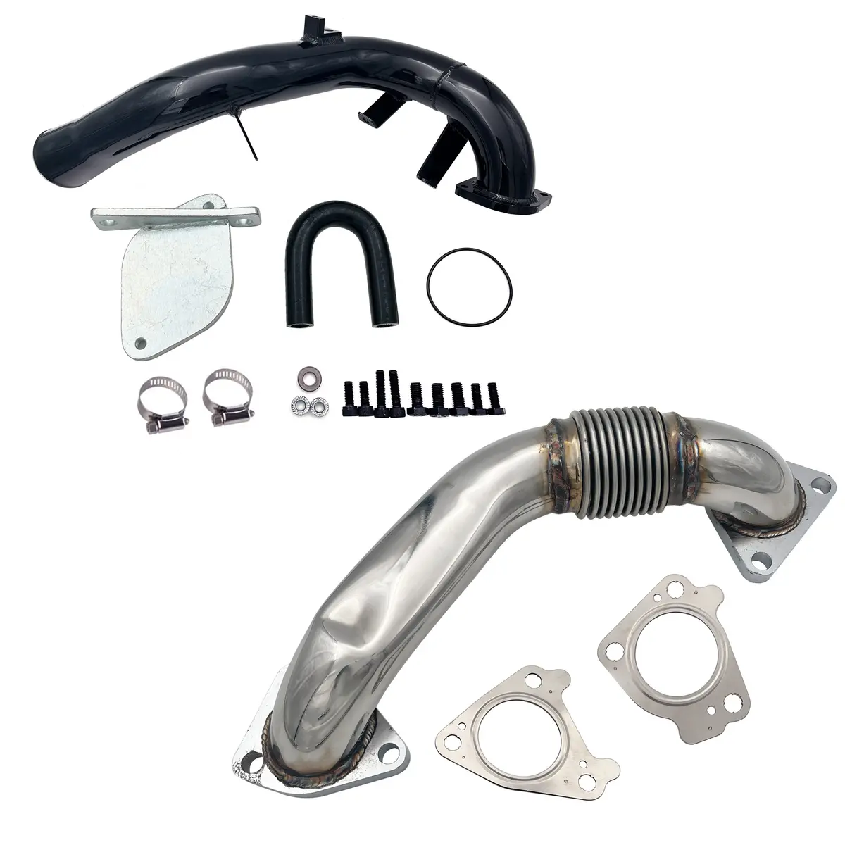 Seguler 2007.5-2010 6.6L Duramax Lmm Passenger Up-Pipe & Egr Delete Kit W/Intake 1