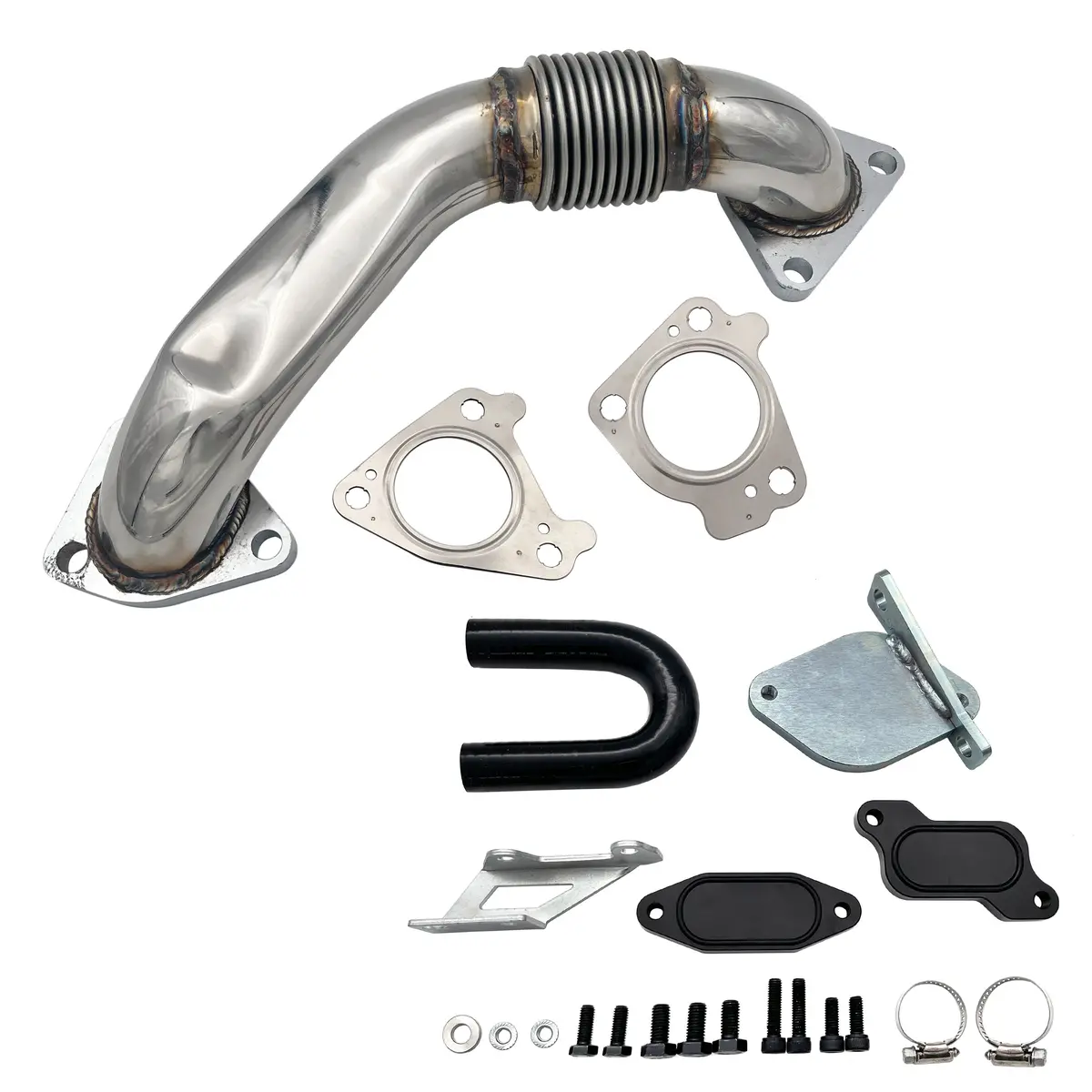 Seguler 2007.5-2010 6.6L Chevy Gmc Lmm Duramax Passenger Up Pipe & Egr Valve Cooler Delete Kit 1