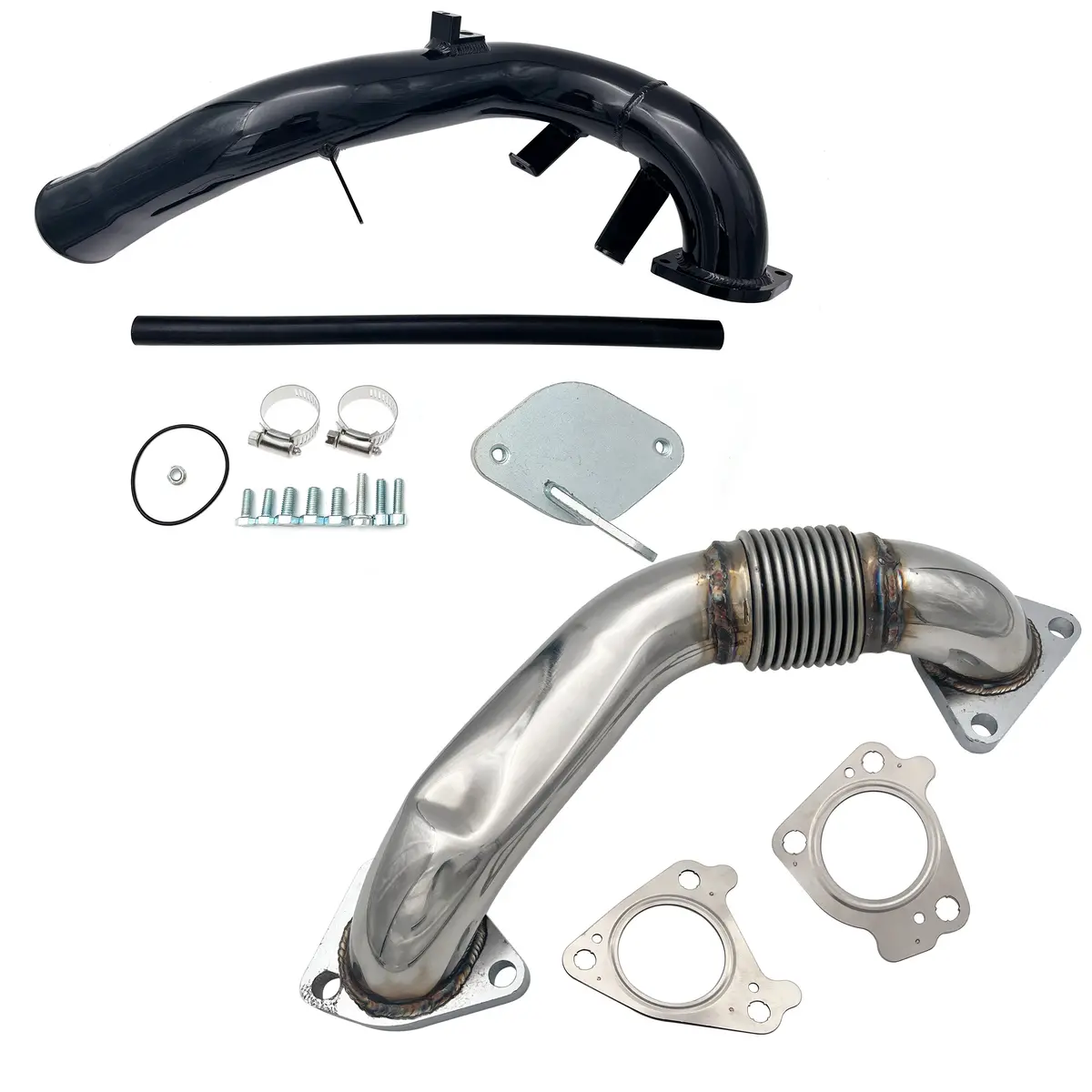 Seguler 2006-2007.5 6.6L Chevy Gmc Duramax Passenger Up-Pipe & Intake Tube & Egr Valve Delete Kit 1