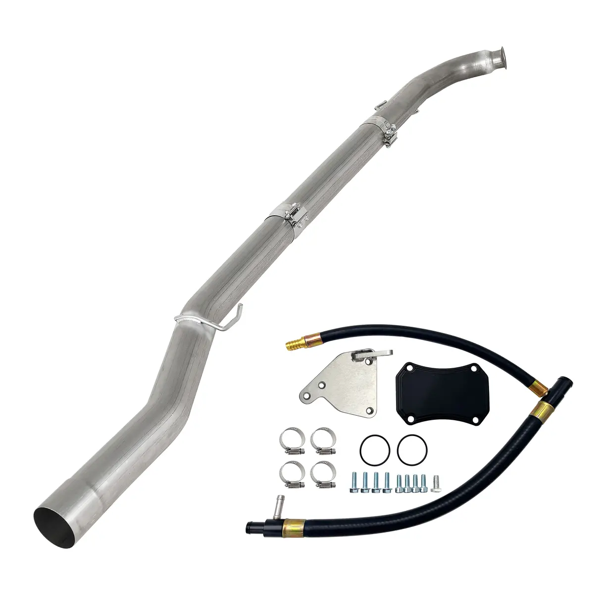 Seguler 2011-2015 6.6L Duramax Lml 4" Dpf & Cat Delete Pipe & Egr Cooler Delete Kit 1