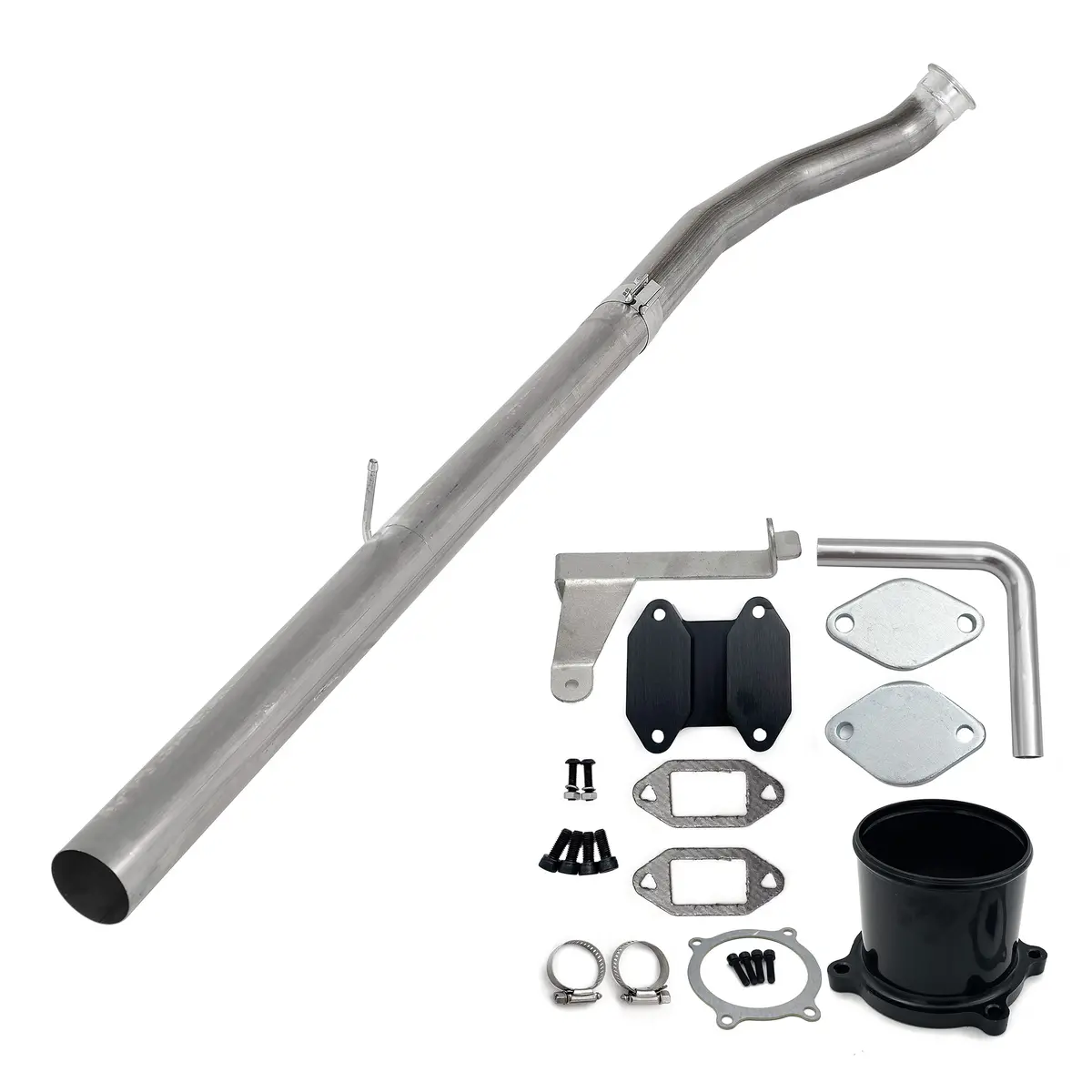 Seguler 4" Dpf Delete Race Pipe Egr Delete Kit For 2007.5-2009 6.7L Ram Cummins 1
