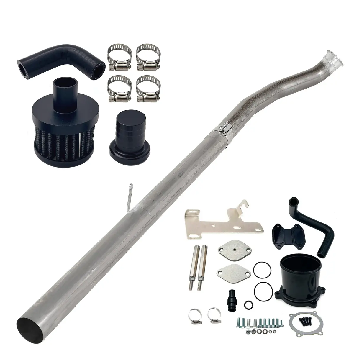 Seguler 4" Dpf Delete Pipe & Egr Delete Kit For 2010-2012 6.7L Dodge Ram Cummins 1