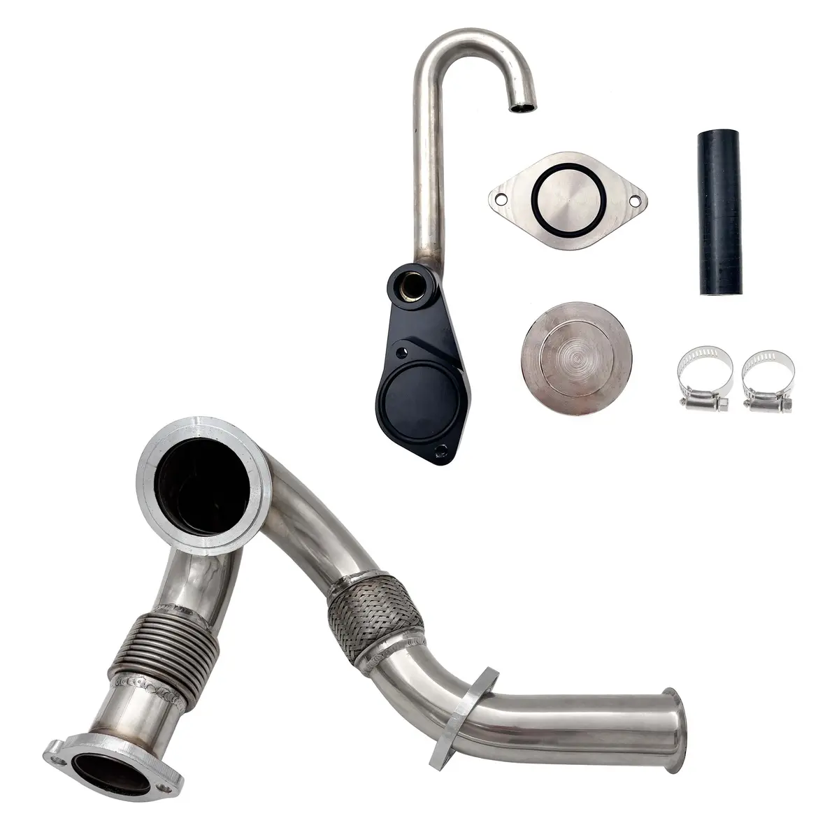 Seguler Heavy Duty Exhaust Up-Pipe Y-Pipe & Egr Delete Kit For 2003-2007 6.0L Ford Powerstroke 1