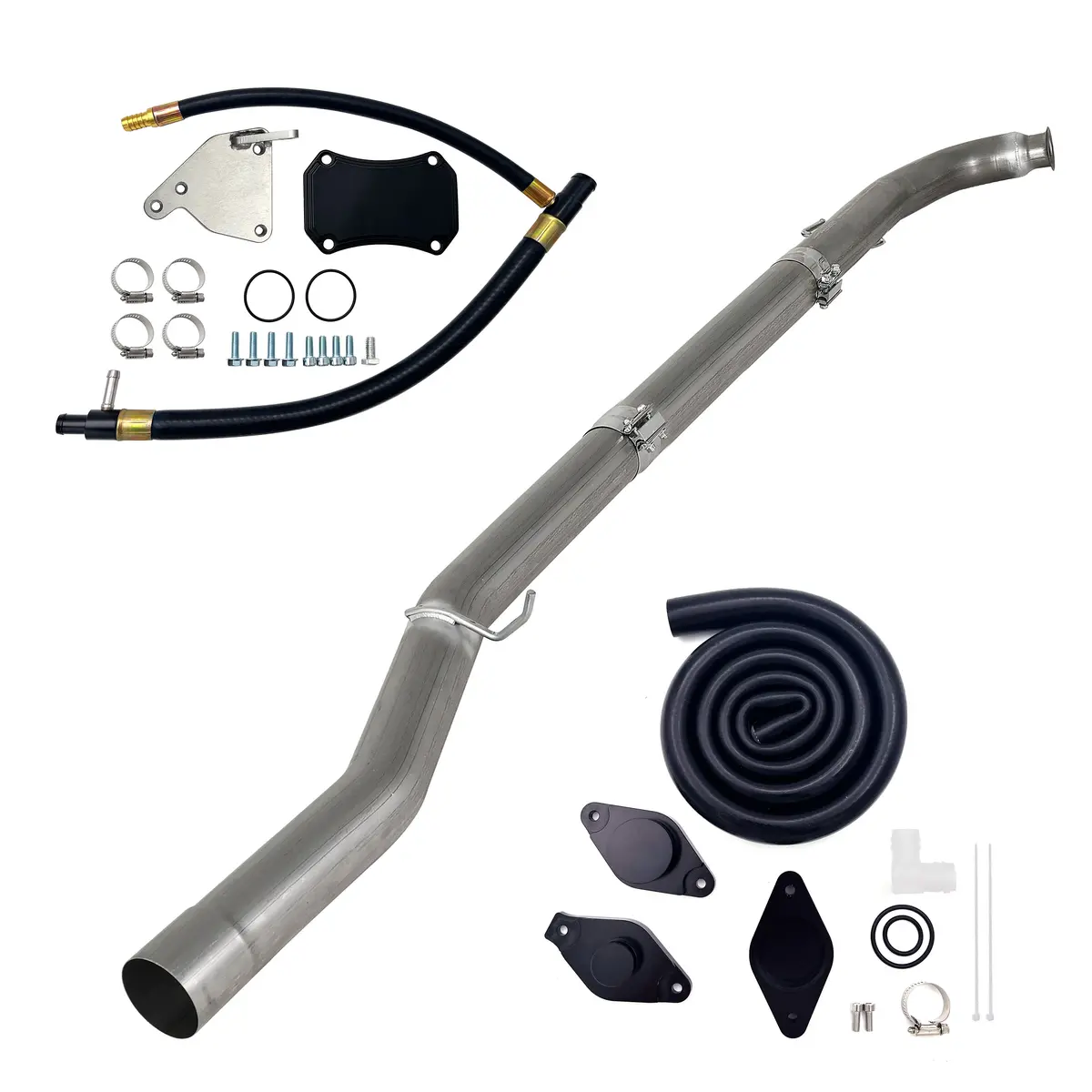 Seguler 4" Dpf & Cat Dpf/Ccv/Egr Delete Kit For 2011-2015 6.6L Chevy/Gmc Duramax Diesel Lml 1