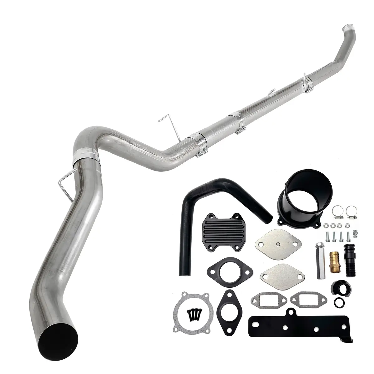 Seguler 5" Turbo Back Dpf Delete Pipe & Egr Cooler Delete Kit For 2013-2018 6.7L Ram Cummins 1