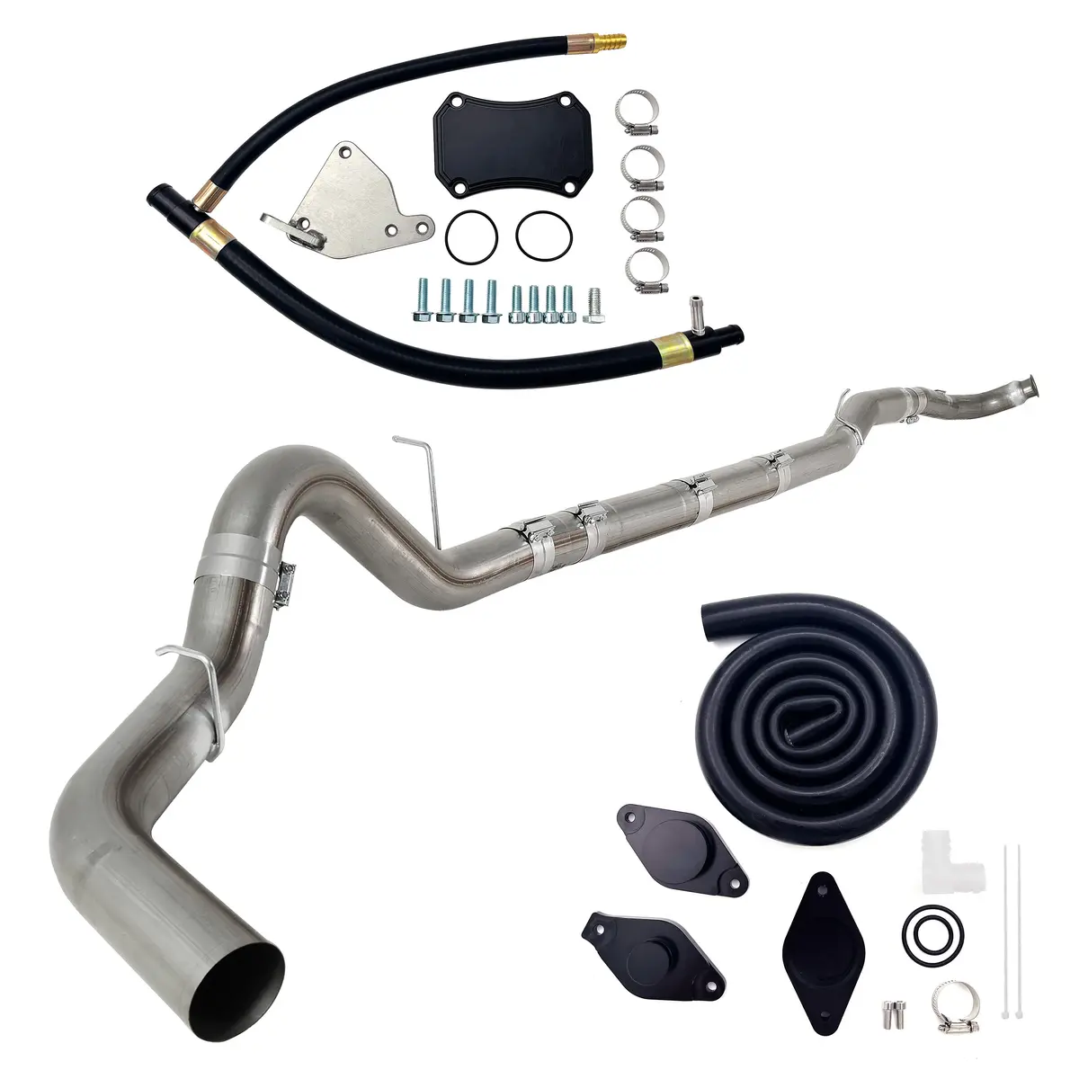 Seguler 5" Dp-Back Dpf Delete Pipe & Egr/Ccv Delete Kit For 2011-2015 Lml 6.6L Duramax 1