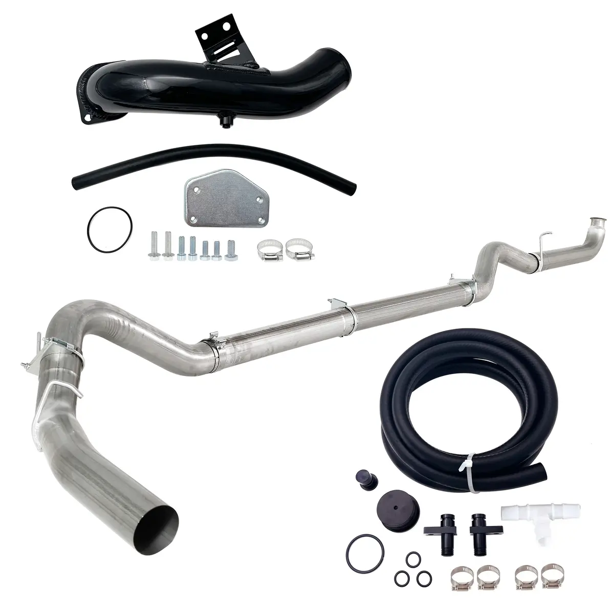Seguler 2004-2005 6.6L Duramax Lly 4" Dp-Back Dpf Delete Pipe & Egr Delete Kit 1
