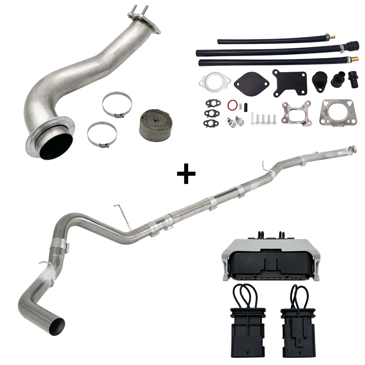Seguler 4" Dpf Delete Pipe & 3.5" Downpipe W/Egr Delete For 2020-2023 6.6L Duramax L5p 1