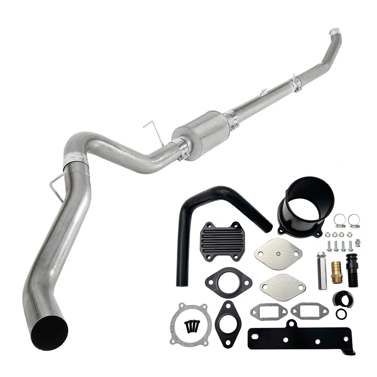Seguler 5" Turbo Back Dpf Delete Pipe & Egr Cooler Delete Kit For 2013-2018 6.7L Ram Cummins 1