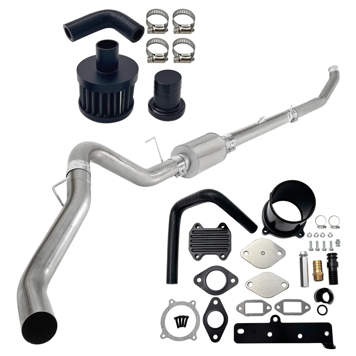 Seguler 5" Turbo Back Dpf/Ccv/Egr Cooler Delete Kit For 2013-2018 6.7L Ram Cummins 1