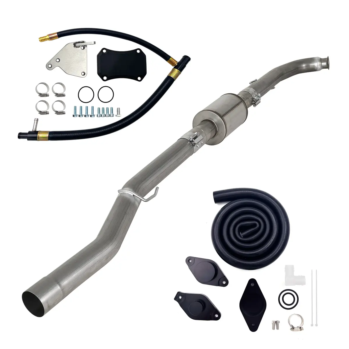 Seguler 4" Dpf & Cat Pipe/Ccv/Egr Delete Kit For 2011-2015 6.6L Duramax Lml 1