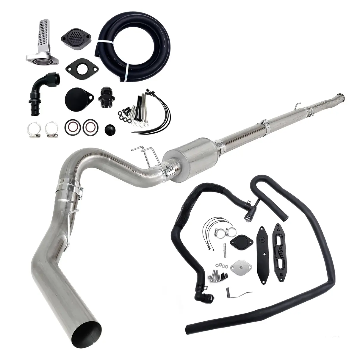 Seguler 5" Dp-Back & Ccv Reroute Egr Delete Kit For 2011-2019 6.7L Powerstroke 1