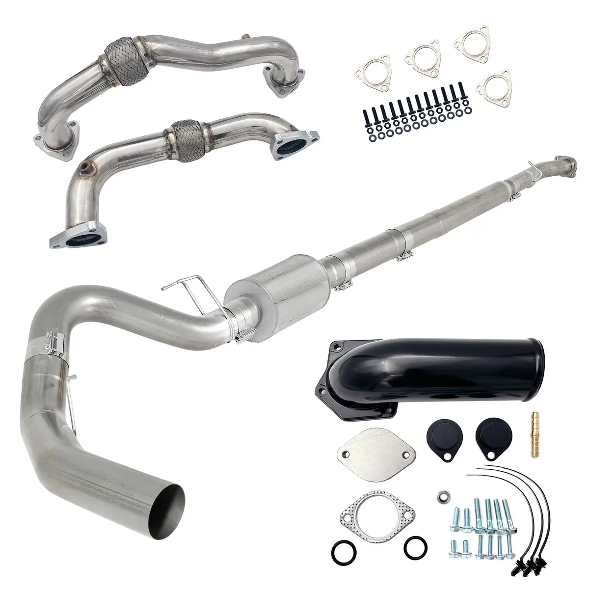 Seguler 5" Dp-Back Dpf Delete Pipe & Egr Delete Kit For 2008-2010 6.4L Ford Powerstroke 1
