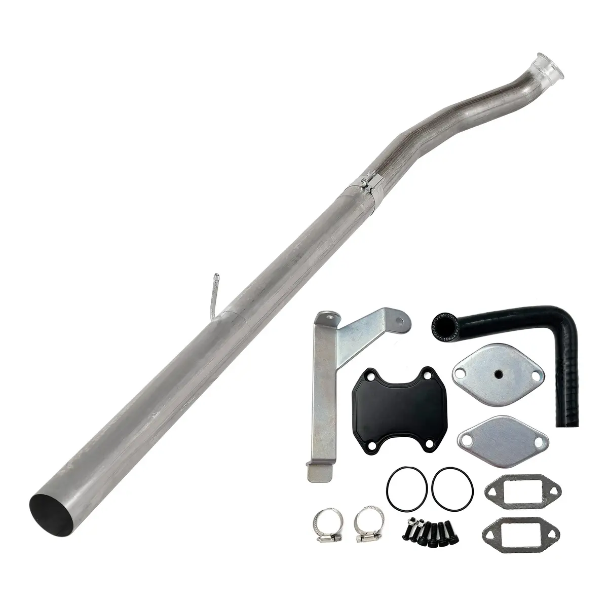 Seguler 2007.5-2009 6.7L Ram Cummins 4" Dpf Delete Race Pipe & Egr Delete Kit 1