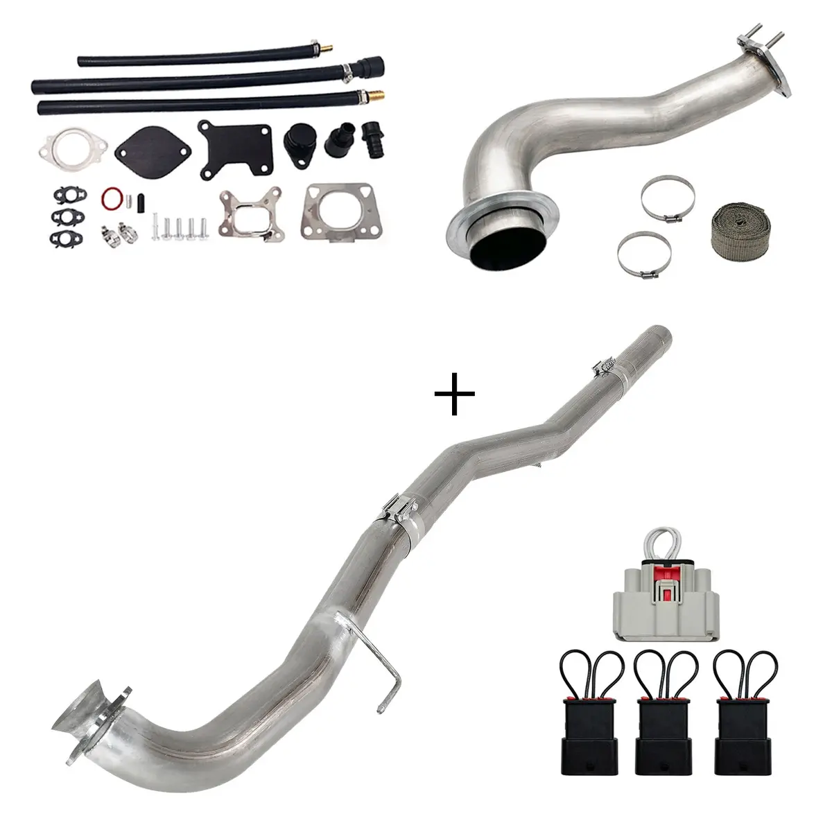 Seguler 2017-2023 6.6L Duramax L5p Dpf/Ccv/Egr Delete & Downpipe W/Can Bus Kit 1