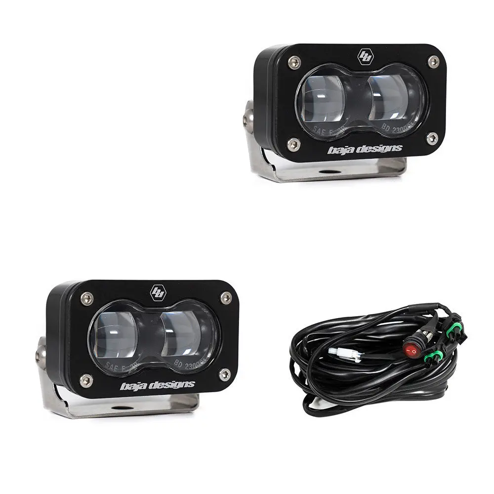 Baja Designs S2 Sae Led Auxiliary Light Pod Pair - Universal (Amber Or Clear) 1