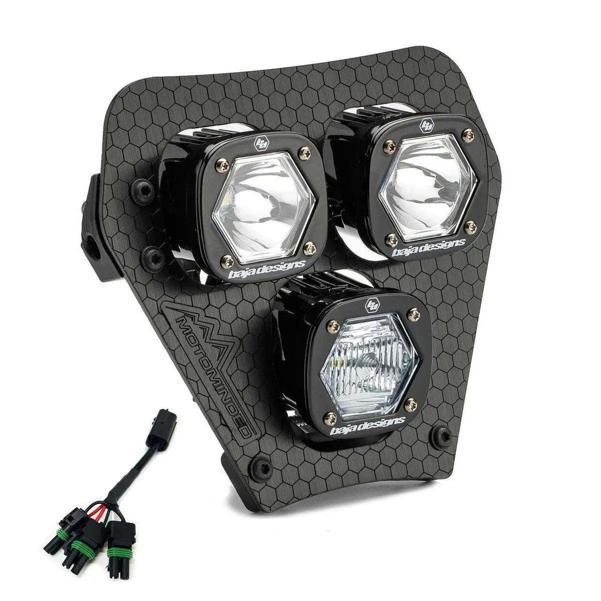 Baja Designs - Ktm Triple S1 Hydra (Dc) Led Headlight Kit W Hi-Low Harness - 2024-2025 Ktm Exc-F 1