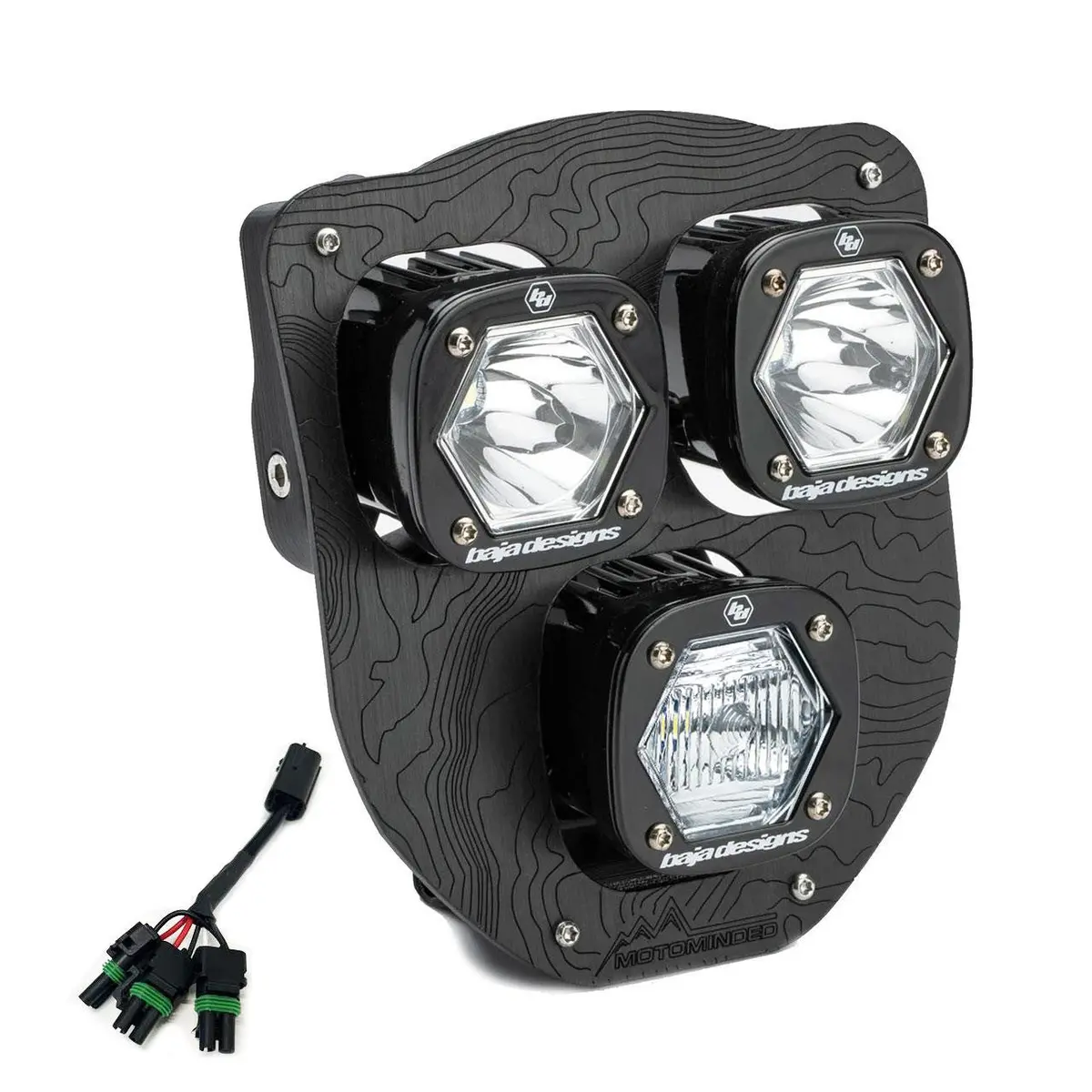 Baja Designs - Husqvarna Triple S1 Hydra (Dc) Led Headlight Kit W Hi-Low Harness - 2024-2025 Husqvarna Fe-S 1
