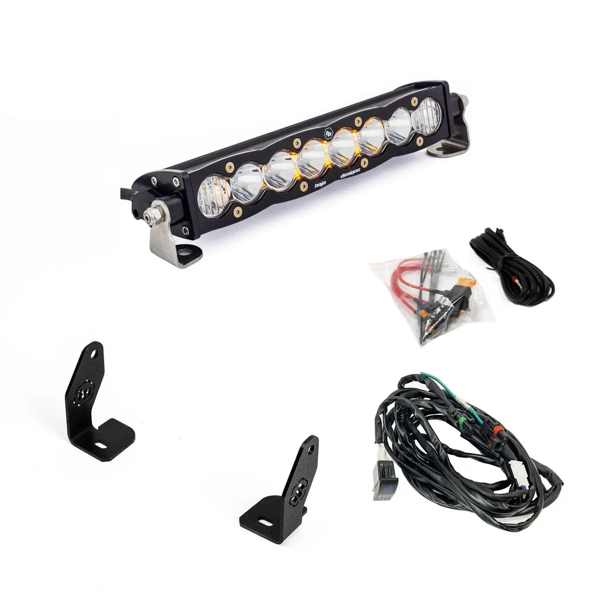 Baja Designs S8/Onx6 10In Light Bar Hood Mount Kit - Polaris 2025 Rzr Pro-R; Pro-S; Pro-Xp 1