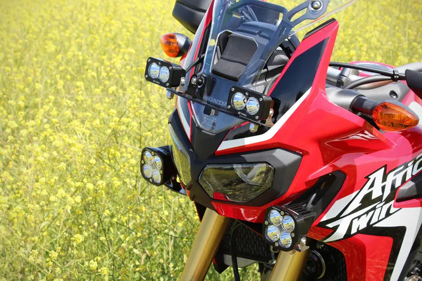16-20 Honda S2 Pro Windscreen Mount Light Kit - Honda 2016-20 Africa Twin 1