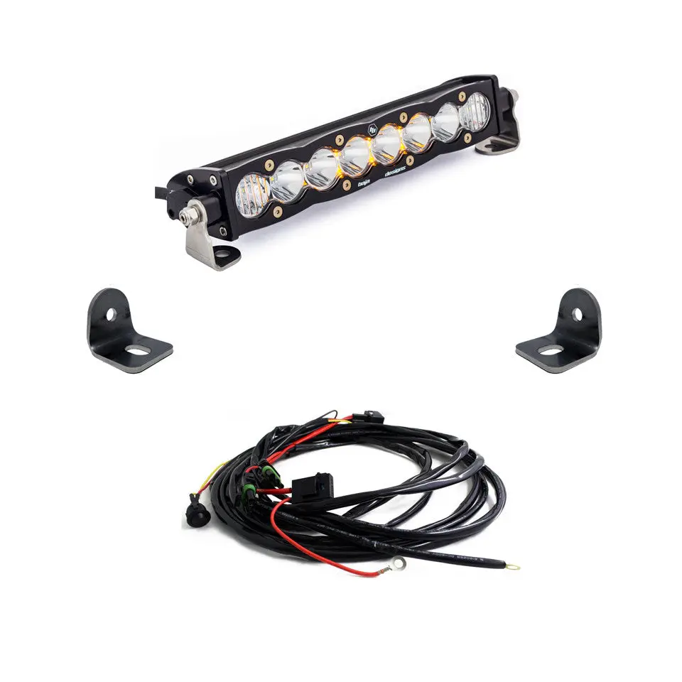 18-21 Polaris Rzr Xp/Rzr Turbo S8 10 Inch Hood Mount Light Bar Kit 1