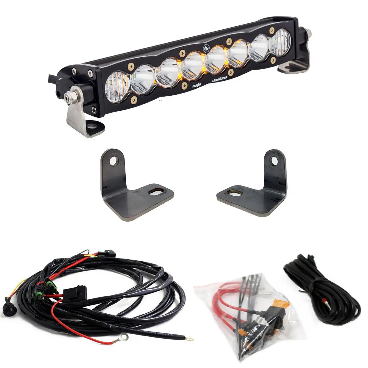 16-18 Polaris S8 10 Inch Hood Mount Light Bar Kit - Polaris 2016-18 Rzr Xp Turbo 1
