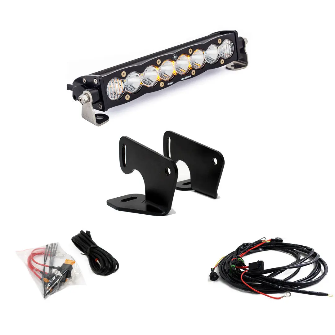 20-24 Polaris S8/Onx6+ 10 Inch Hood Mount Light Bar Kit 1