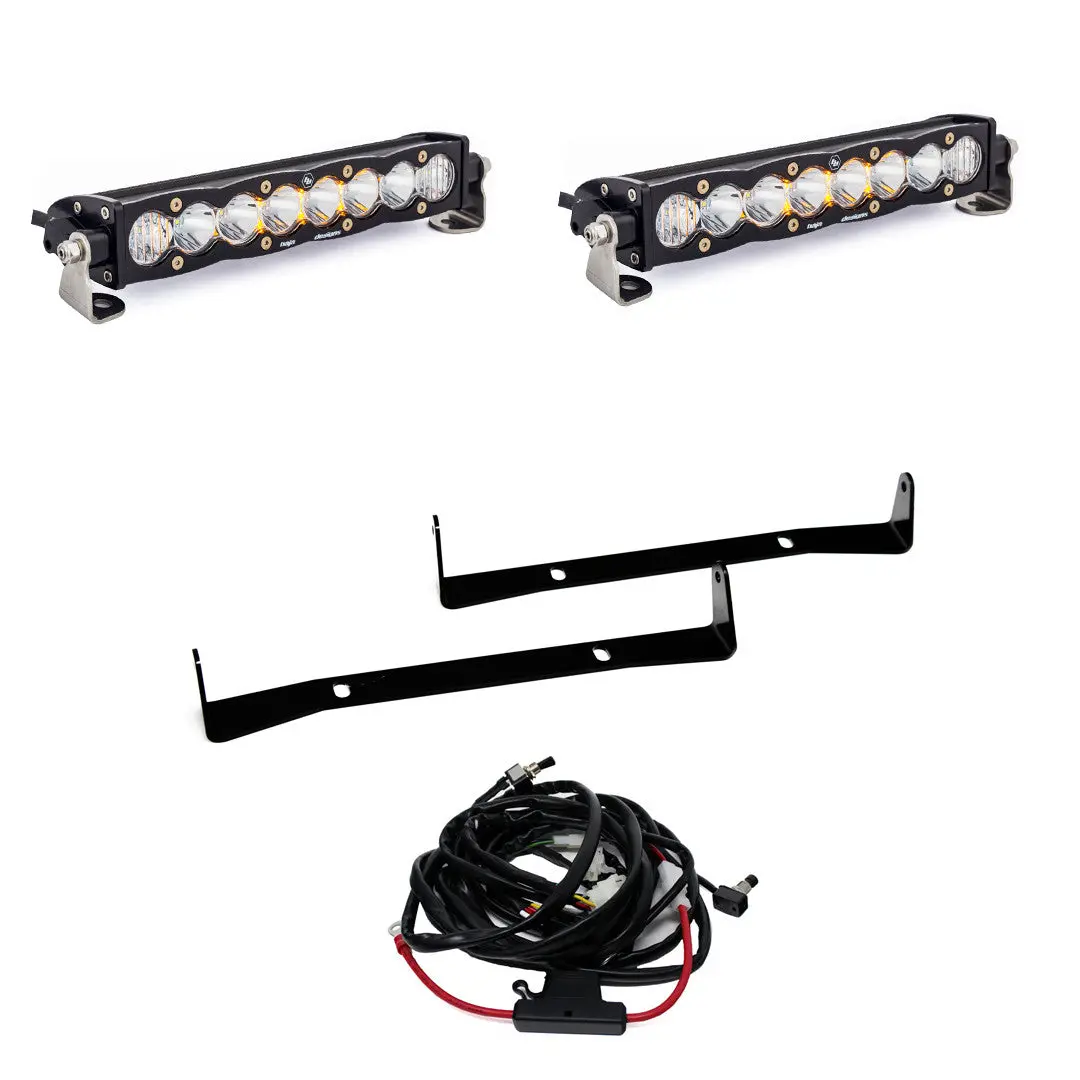 14-18 Toyota 4Runner S8 Dual 10 Inch Grille Upper Light Kit - Baja Designs 1