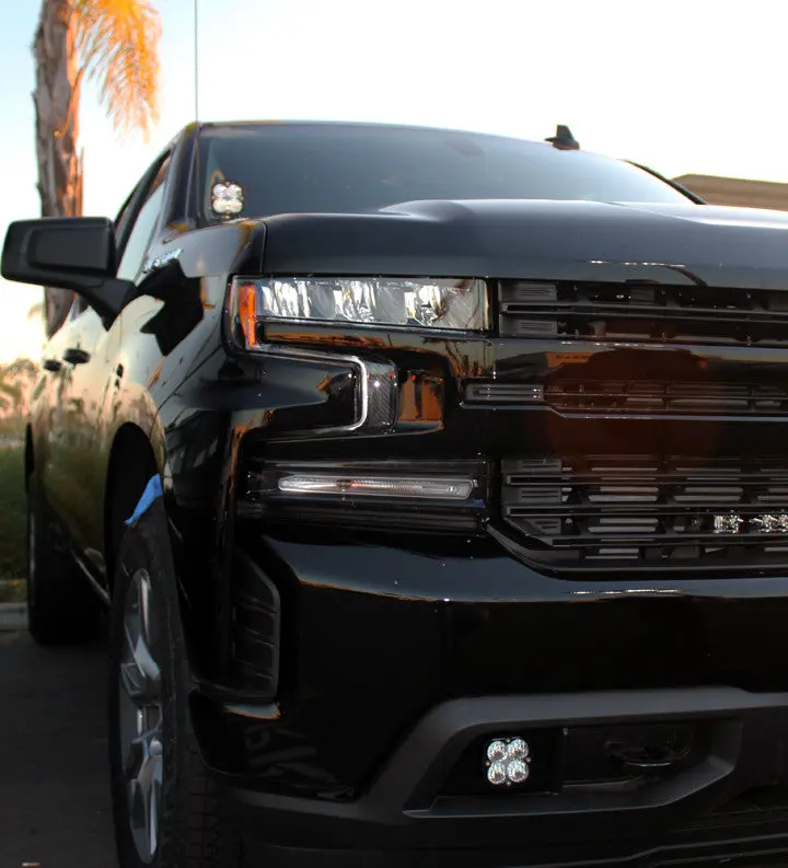 19-22 Chevy Silverado Squadron Sport/Sae Fog Pocket Light Kit - Baja Designs 3