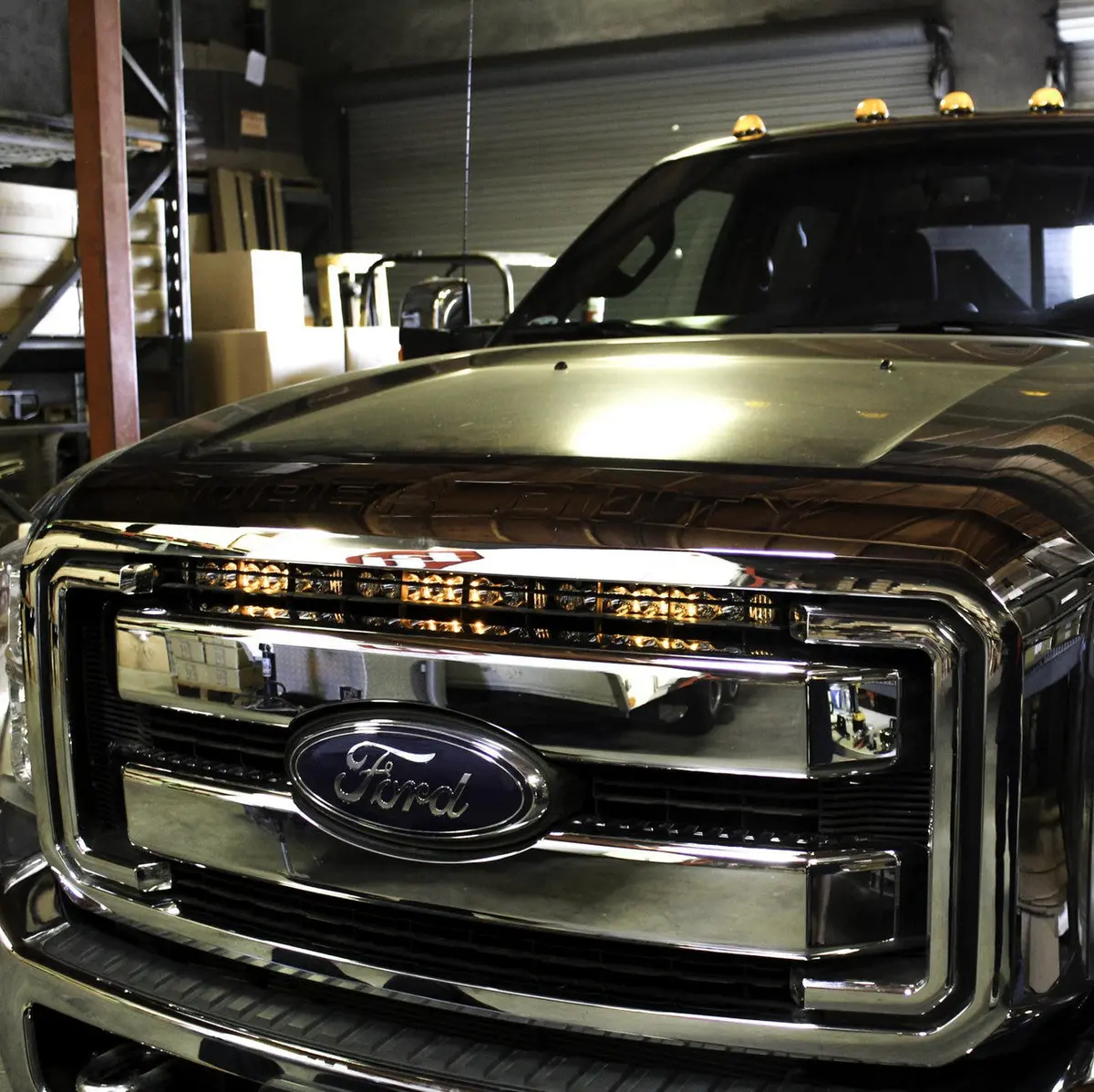 2011-16 F-250/350 Super Duty S8 30 Inch Grille Upper Mount Kit - Baja Designs 2