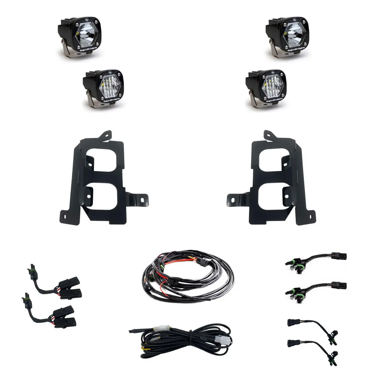 19-22 Gmc Sierra 1500 S1 Dual Fog Pocket Light Kit - Baja Designs 1