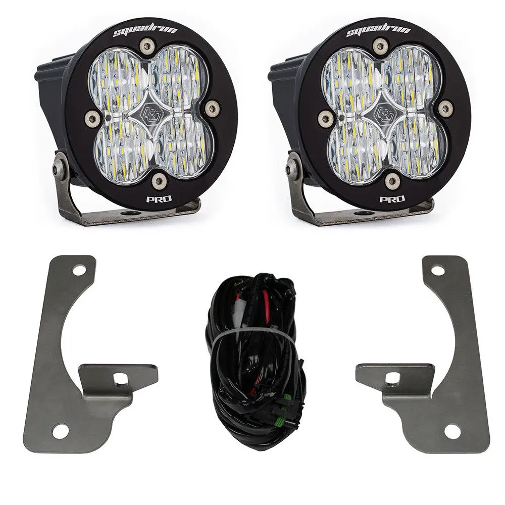 Jeep Jk Squadron-R Fog Pocket Light Kit Premium Bumper Baja Designs 1